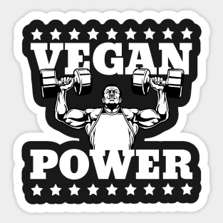 Vegan Power Vegan Weightlifter Sticker